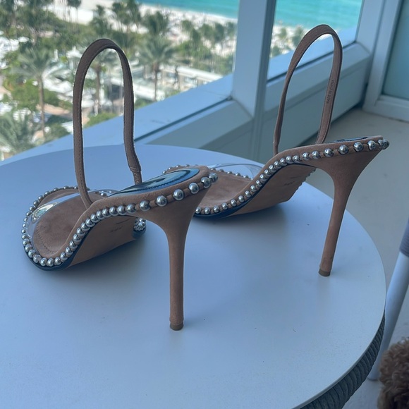 Alexander Wang Beige Suede & PVC Nova Slingback Sandals 🤎 - Picture 10 of 17
